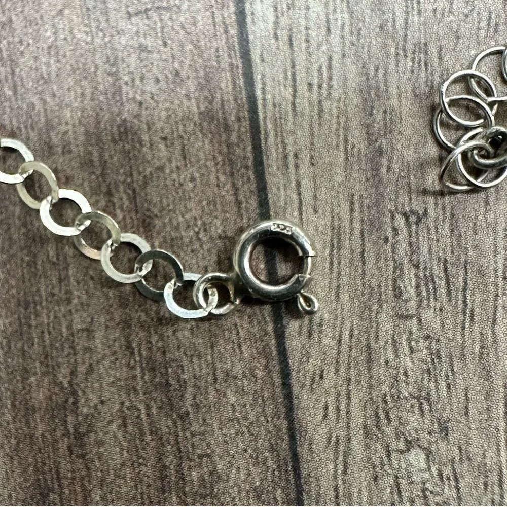 Sterling‎ Silver Crystal Ball Bracelet B4